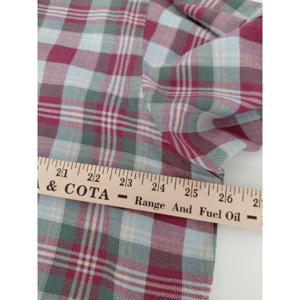 Ralph Lauren Golf Tilden Plaid Button Down Mens XL Burgundy Green Long Sleeve - Picture 5 of 9